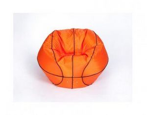 Кресло-мешок Баскетбольный мяч большой оранжево-черное в Троицке - troick.ok-mebel.com | фото 1