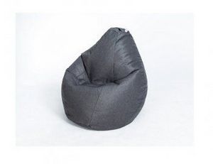 Кресло-мешок Груша велюр темно - серое большое в Троицке - troick.ok-mebel.com | фото 1