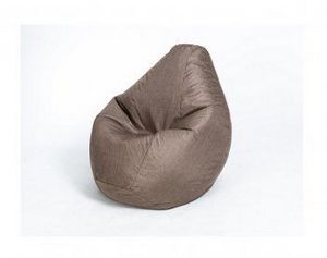 Кресло-мешок Груша велюр коричневое большое в Троицке - troick.ok-mebel.com | фото 1