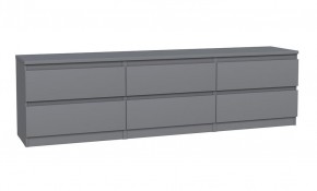 2.03.03.110.4 КАСТОР тумба 6 ящиков RU серая в Троицке - troick.ok-mebel.com | фото