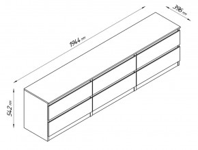 2.03.03.110.4 КАСТОР тумба 6 ящиков RU серая в Троицке - troick.ok-mebel.com | фото 4
