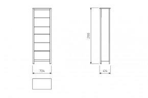 2.08.07.110.6 САГА стеллаж 70 темно-бирюзовый RU в Троицке - troick.ok-mebel.com | фото