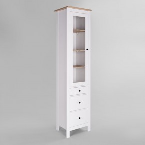 2.08.07.120.14 САГА шкаф с витриной 50 белый/ясень RU в Троицке - troick.ok-mebel.com | фото