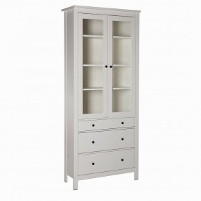 2.08.07.130.1 САГА шкаф с витриной 90 белый RU в Троицке - troick.ok-mebel.com | фото