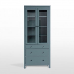 2.08.07.130.6 САГА шкаф с витриной 90 темно-бирюзовый RU в Троицке - troick.ok-mebel.com | фото 2