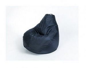 Кресло-мешок Груша среднее черное в Троицке - troick.ok-mebel.com | фото 1