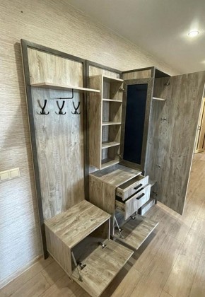 АМЕЛИ Прихожая (Дуб Юкон/Бетон темный) в Троицке - troick.ok-mebel.com | фото 3