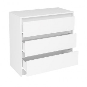 АЙДЕН КМ06-800 Комод 3 ящика (белый) в Троицке - troick.ok-mebel.com | фото 2