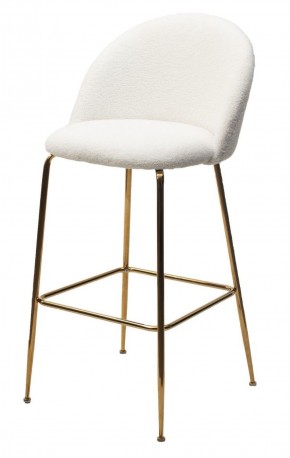 Барный стул GLADE NINI-01 Белый, teddy / золотой каркас М-City в Троицке - troick.ok-mebel.com | фото