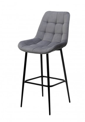 Барный стул ХОФМАН, цвет H-14 Серый, велюр / черный каркас М-City в Троицке - troick.ok-mebel.com | фото 1