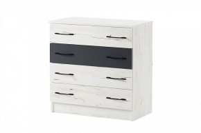 БЕАТРИС Комод К800 (дуб крафт белый/антрацит) в Троицке - troick.ok-mebel.com | фото 2