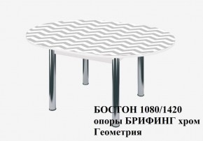 БОСТОН Стол круглый раздвижной 1080/1420 опоры Брифинг в Троицке - troick.ok-mebel.com | фото