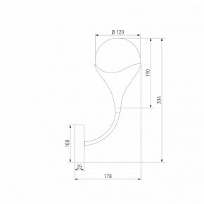 Бра Eurosvet Calyx 60168/1 латунь в Троицке - troick.ok-mebel.com | фото 3