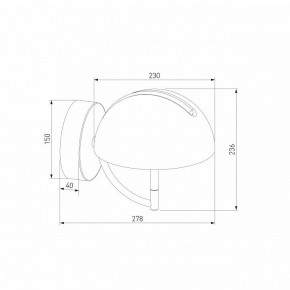 Бра Eurosvet Emisfero 50083/1 LED золото в Троицке - troick.ok-mebel.com | фото 3