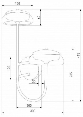 Бра Eurosvet Fungo 50388/2 LED черный в Троицке - troick.ok-mebel.com | фото 5