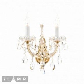 Бра iLamp Diamond W6071-2 GD+CL в Троицке - troick.ok-mebel.com | фото 2