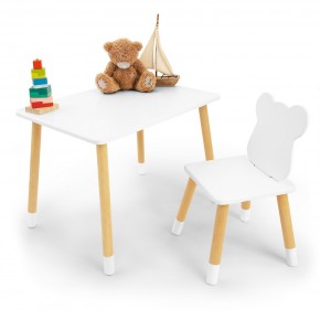 Детский комплект стол и стул «Мишка» Rolti Baby (белый/береза, массив березы/мдф) в Троицке - troick.ok-mebel.com | фото 2