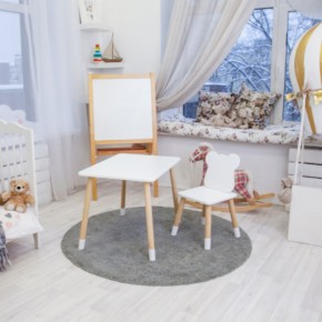 Детский комплект стол и стул «Мишка» Rolti Baby (белый/береза, массив березы/мдф) в Троицке - troick.ok-mebel.com | фото 3