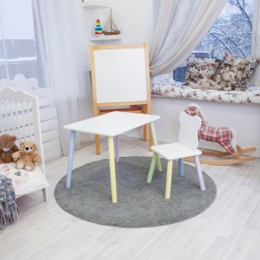 Детский комплект стол и стул «Мишка» Rolti Baby (белый/цветной, массив березы/мдф) в Троицке - troick.ok-mebel.com | фото 2