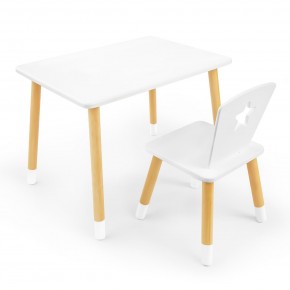 Детский комплект стол и стул «Звезда» Rolti Baby (белый/береза, массив березы/мдф) в Троицке - troick.ok-mebel.com | фото 1