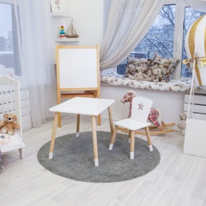 Детский комплект стол и стул «Звезда» Rolti Baby (белый/береза, массив березы/мдф) в Троицке - troick.ok-mebel.com | фото 3