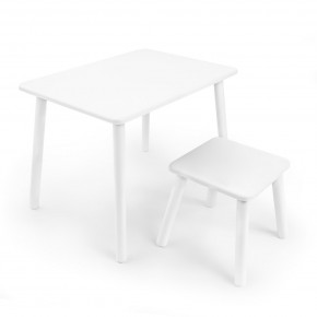 Детский комплект стол и табурет Rolti Baby (белая столешница/белое сиденье/белые ножки) в Троицке - troick.ok-mebel.com | фото