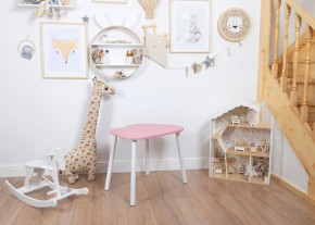 Детский стол Rolti Baby «Облачко»  (розовый/белый, массив березы/мдф) в Троицке - troick.ok-mebel.com | фото