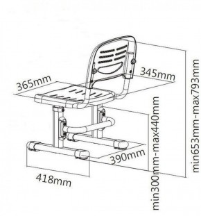 Детский стул SST3 Grey в Троицке - troick.ok-mebel.com | фото 4