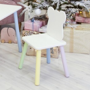 Детский стул Мишутка (Белый/Белый/Цветной) в Троицке - troick.ok-mebel.com | фото 1