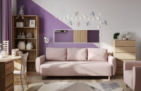 Диван-кровать Тулисия светло-розовый, ткань рогожка в Троицке - troick.ok-mebel.com | фото