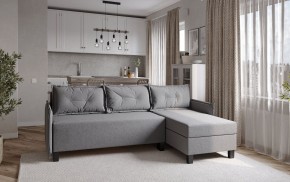 Диван-кровать угловой Киркас серый, ткань рогожка в Троицке - troick.ok-mebel.com | фото 2