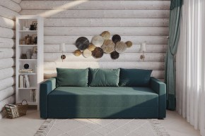 Диван-кровать Вало сине-зелёный, ткань рогожка в Троицке - troick.ok-mebel.com | фото 2