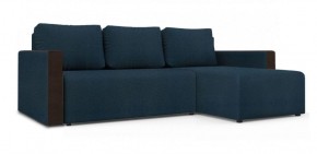 Диван угловой Алиса 3 Bahama DENIM - Teos Dark Brown в Троицке - troick.ok-mebel.com | фото
