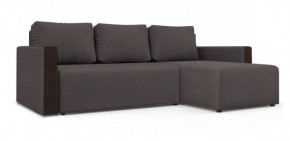 Диван угловой Алиса 3 Bahama GREY - Teos Dark Brown в Троицке - troick.ok-mebel.com | фото