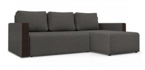 Диван угловой Алиса 3 Bahama STEEL - Teos Dark Brown в Троицке - troick.ok-mebel.com | фото