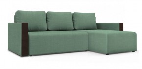Диван угловой Алиса 3 Vital ALOE - Teos Dark Brown в Троицке - troick.ok-mebel.com | фото