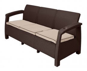 Диван Yalta Premium Sofa 3 Set (Ялта) шоколадный (+подушки под спину) в Троицке - troick.ok-mebel.com | фото