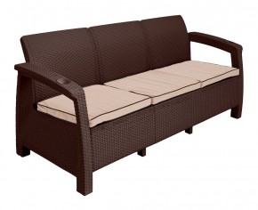 Диван Yalta Premium Sofa 3 Set (Ялта) шоколадный (+подушки под спину) в Троицке - troick.ok-mebel.com | фото 2