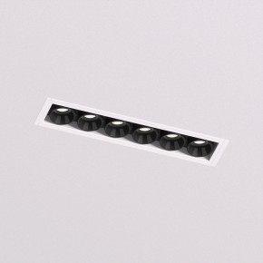 DK2531-WB Встраиваемый светильник SPACE со светодиодом под шпатлевку L126mm 220V 10W 38° 4000К IP20 белый/черный алюминий в Троицке - troick.ok-mebel.com | фото