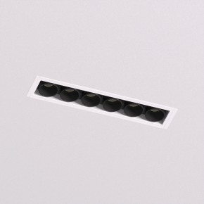 DK2531-WB Встраиваемый светильник SPACE со светодиодом под шпатлевку L126mm 220V 10W 38° 4000К IP20 белый/черный алюминий в Троицке - troick.ok-mebel.com | фото 2