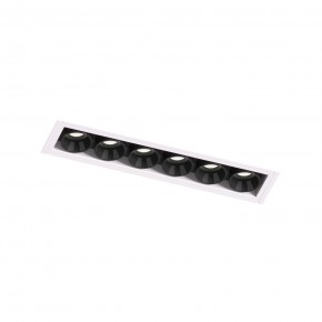 DK2531-WB Встраиваемый светильник SPACE со светодиодом под шпатлевку L126mm 220V 10W 38° 4000К IP20 белый/черный алюминий в Троицке - troick.ok-mebel.com | фото 6