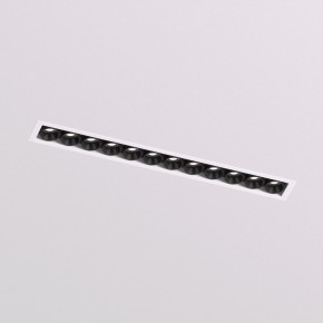 DK2532-WB Встраиваемый светильник SPACE со светодиодом под шпатлевку L240mm 220V 20W 38° 4000К IP20 белый/черный алюминий в Троицке - troick.ok-mebel.com | фото