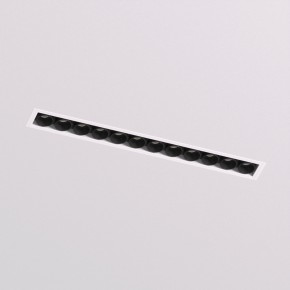 DK2532-WB Встраиваемый светильник SPACE со светодиодом под шпатлевку L240mm 220V 20W 38° 4000К IP20 белый/черный алюминий в Троицке - troick.ok-mebel.com | фото 2