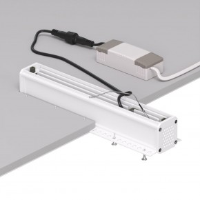 DK2532-WB Встраиваемый светильник SPACE со светодиодом под шпатлевку L240mm 220V 20W 38° 4000К IP20 белый/черный алюминий в Троицке - troick.ok-mebel.com | фото 6