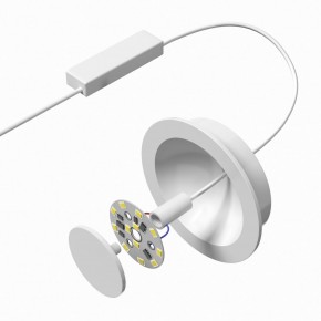 DK2700-WH Встраиваемый светильник, IP 20, 7 Вт, LED 3000, белый, алюминий в Троицке - troick.ok-mebel.com | фото 4
