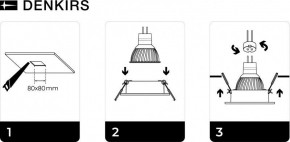 DK3021-WH Встраиваемый светильник, IP 20, 10 Вт, GU5.3, LED, белый, пластик в Троицке - troick.ok-mebel.com | фото 5