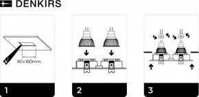DK3022-WH Встраиваемый светильник, IP 20, 10 Вт, GU5.3, LED, белый, пластик в Троицке - troick.ok-mebel.com | фото 6