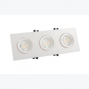 DK3023-WH Встраиваемый светильник, IP 20, 10 Вт, GU5.3, LED, белый, пластик в Троицке - troick.ok-mebel.com | фото