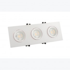 DK3023-WH Встраиваемый светильник, IP 20, 10 Вт, GU5.3, LED, белый, пластик в Троицке - troick.ok-mebel.com | фото 2