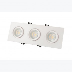 DK3023-WH Встраиваемый светильник, IP 20, 10 Вт, GU5.3, LED, белый, пластик в Троицке - troick.ok-mebel.com | фото 3
